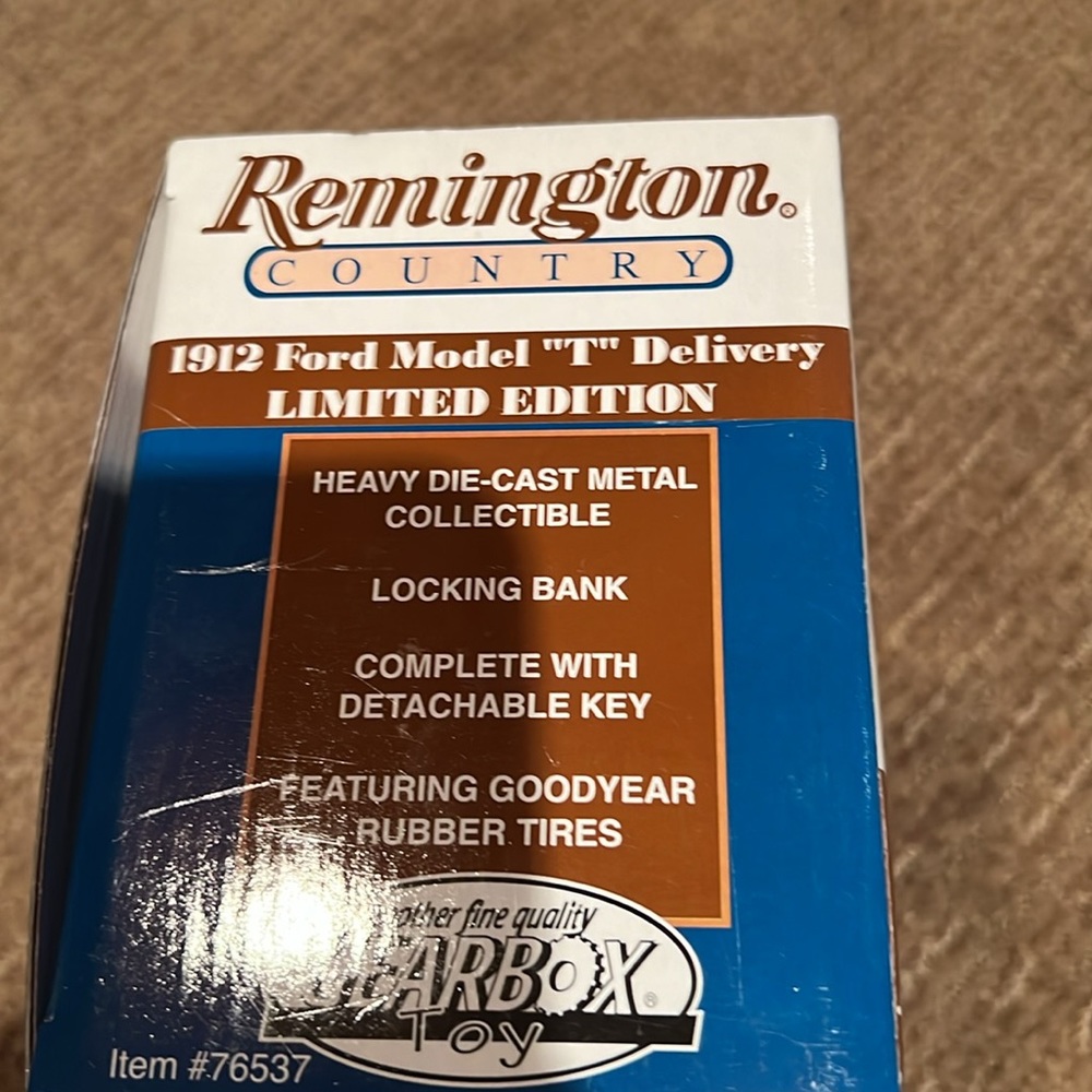 1999 REMINGTON Country/Gear Box 1912 FORD Coin Bank New in box - Picture 5 of 7